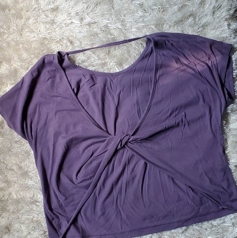 Purple athletic crop top forever 21